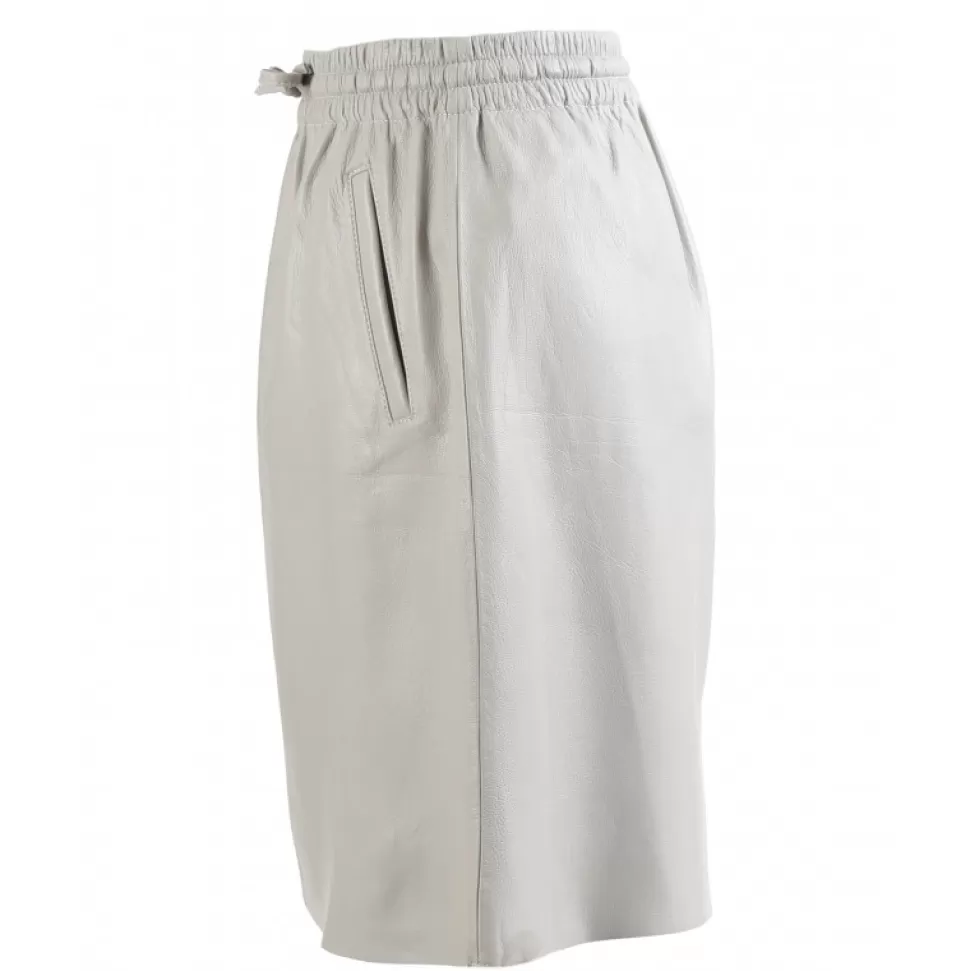 Women OAKWOOD Skirts And Shorts*Alba Concrete - Genuine Leather Straight Skirt