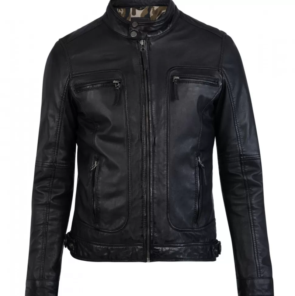 Men OAKWOOD Jackets*Casey Black - Genuine Leather Jacket