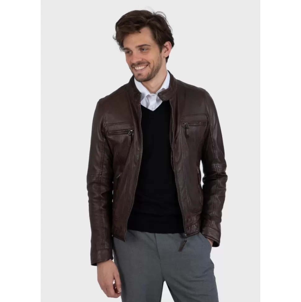 Men OAKWOOD Jackets*Casey Brown - Genuine Leather Jacket