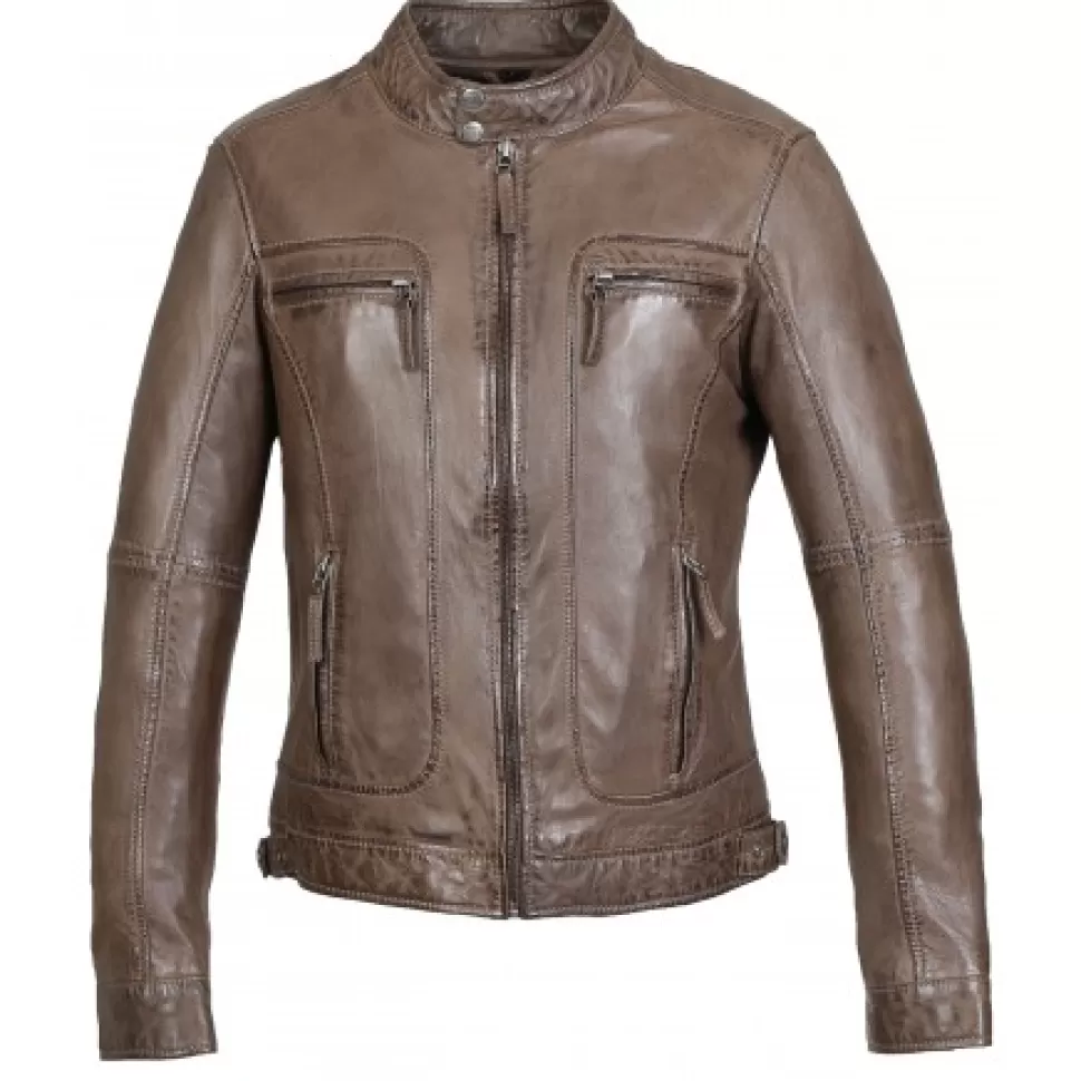 Men OAKWOOD Jackets*Casey Coffee - Genuine Leather Jacket