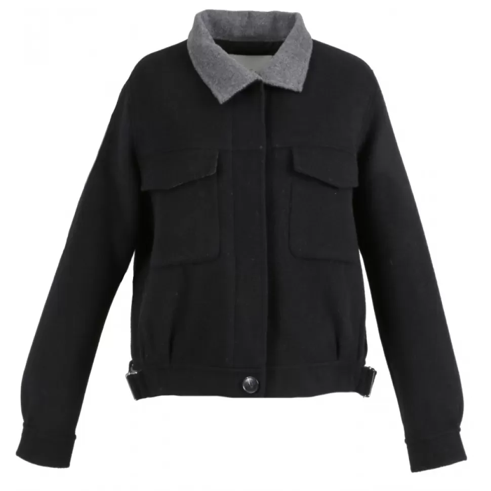 Women OAKWOOD Jackets*Cayenne Bi Black - Short Wool Jacket