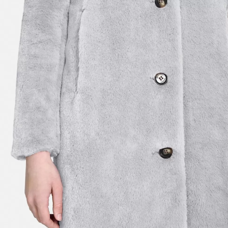 Women OAKWOOD Coats*Cyber Light Grey - Fake Fur Long Coat