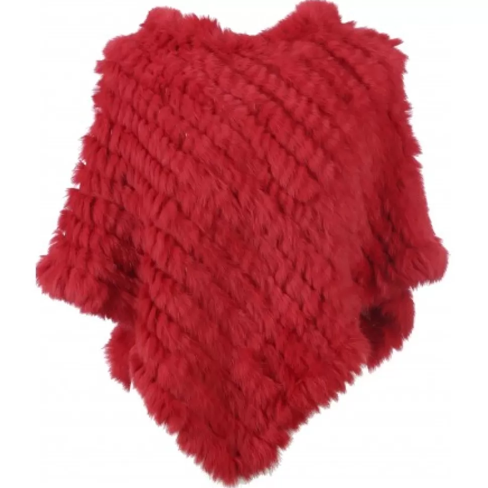 Women OAKWOOD Accessories*Davos Fire - Real Fur Poncho