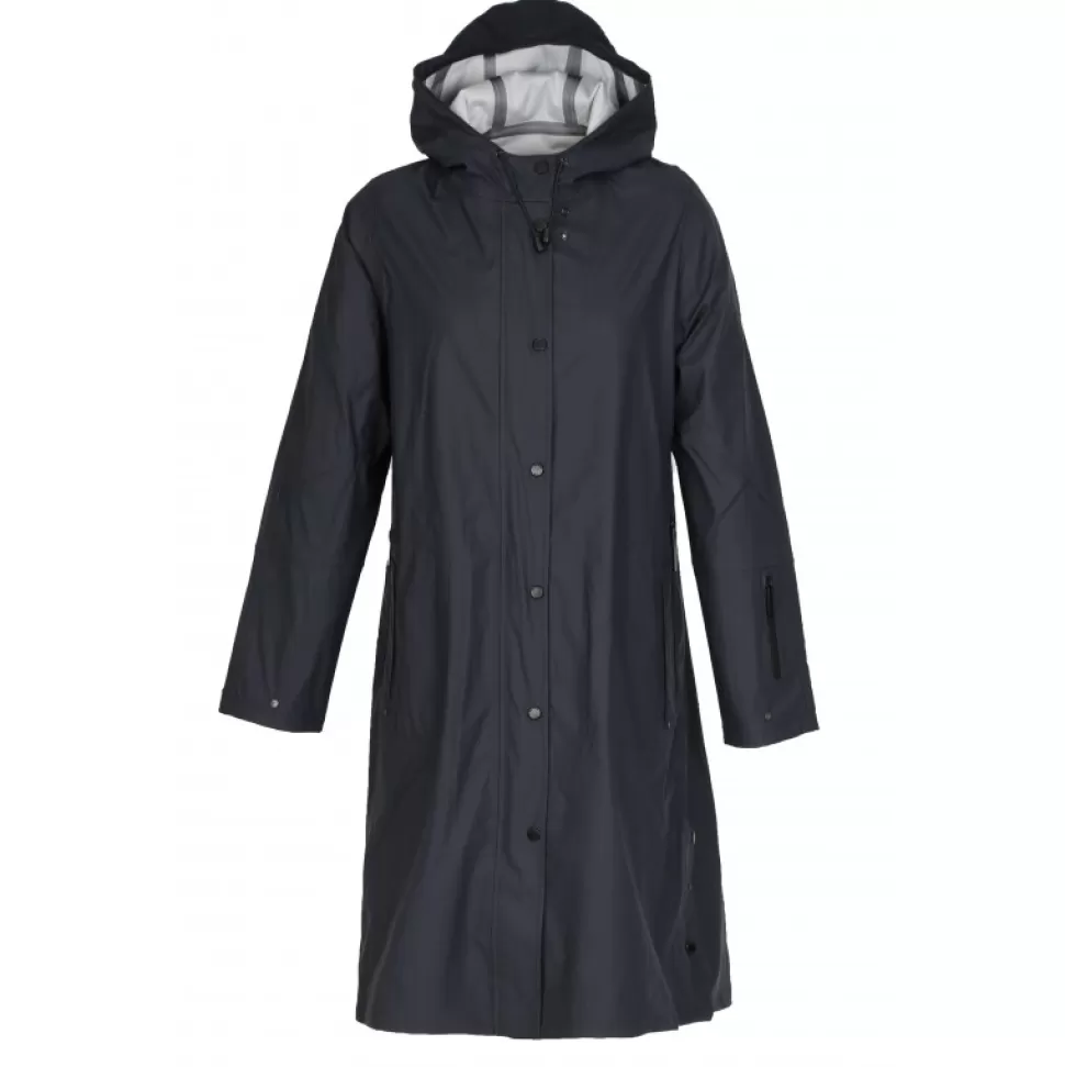 Women OAKWOOD Coats*Deluge Navy Blue- Polyester Rain Coat