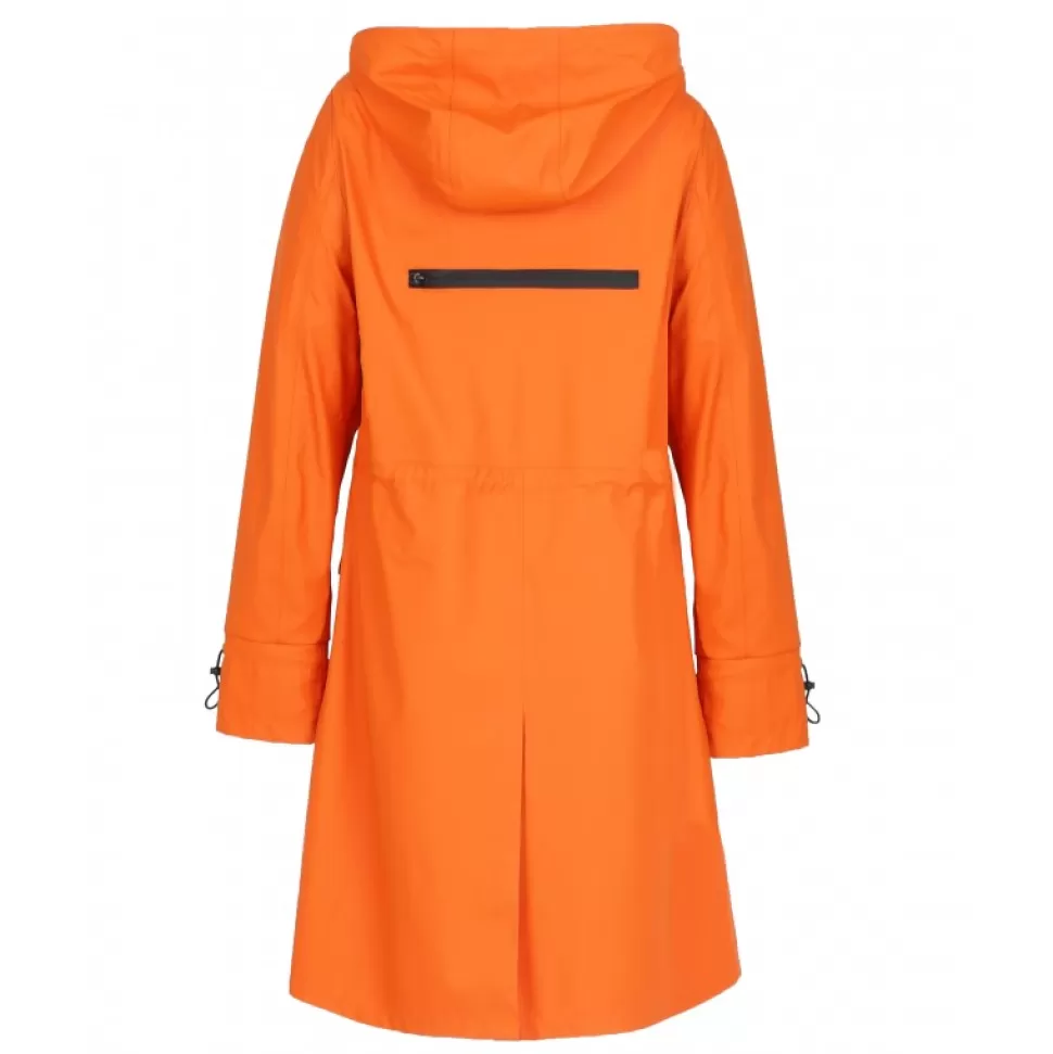 Women OAKWOOD Coats*Deluge Orange- Polyester Rain Coat