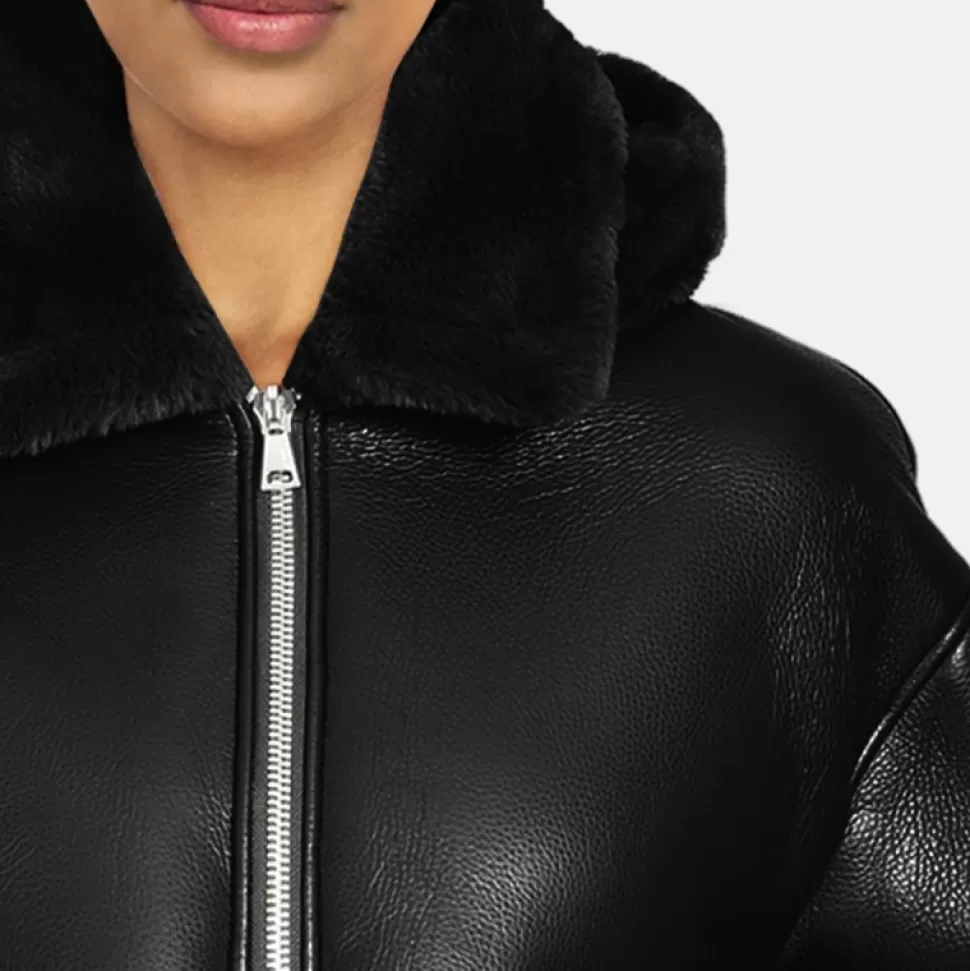 Women OAKWOOD Coats*Ella Black - Fake Fur / Nylon Long Coat