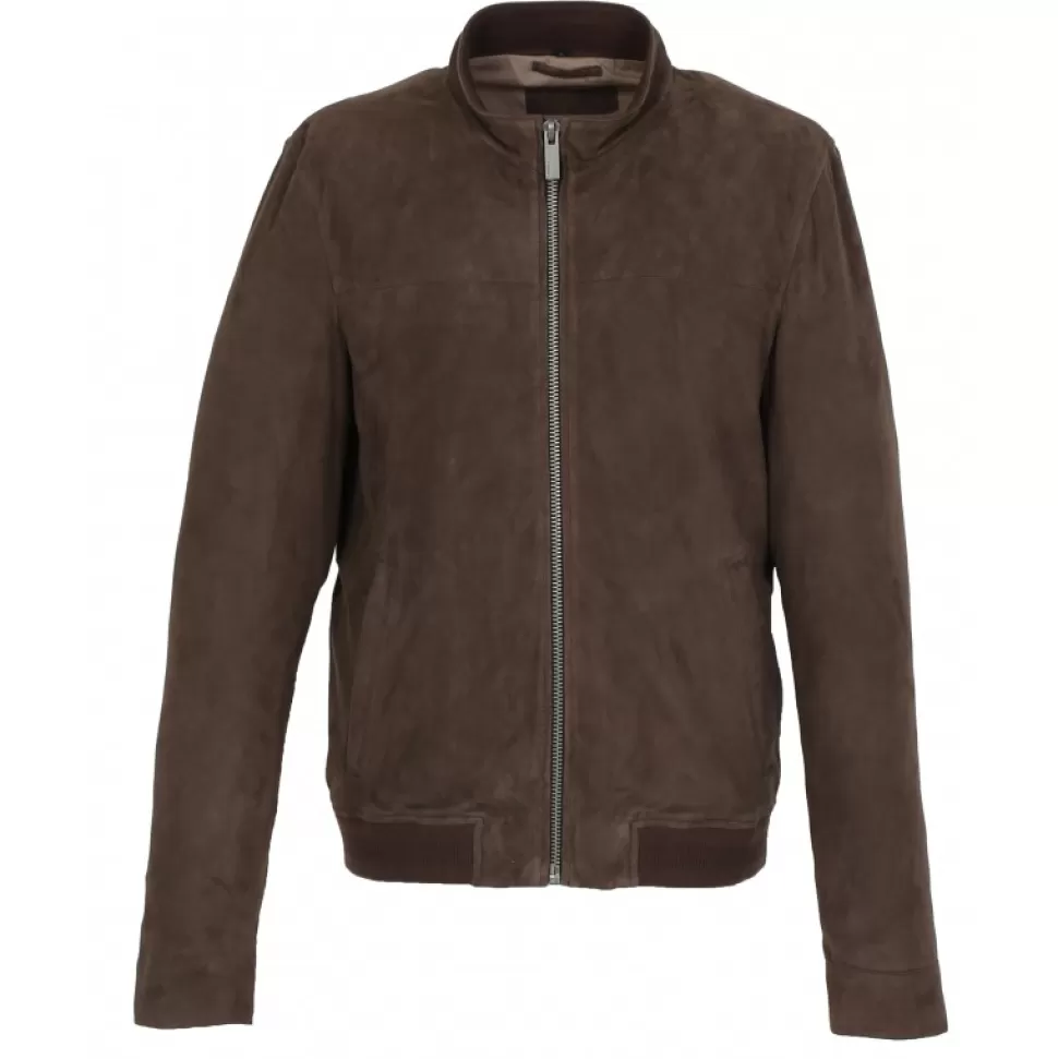 Men OAKWOOD Jackets*Filip Brown - Refined Jacket In Genuine Goat Suede Leather