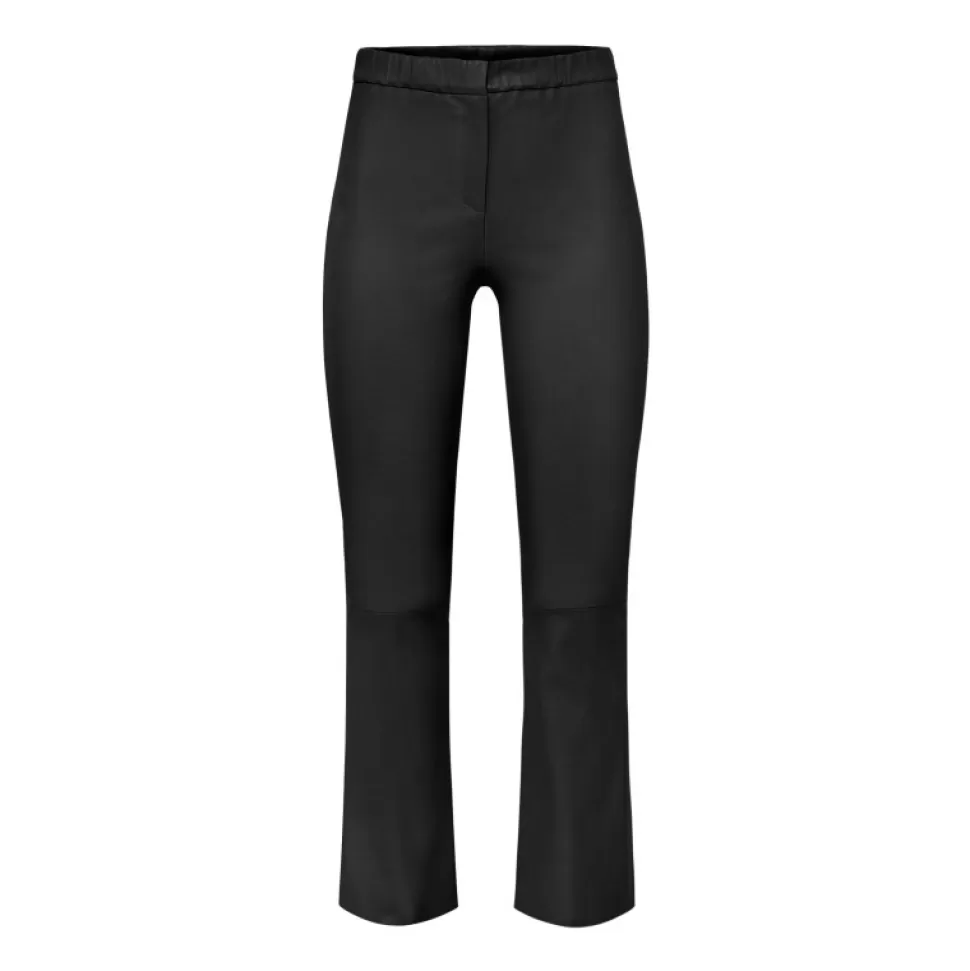 Women OAKWOOD Trousers*Freya Black - Stretch Trouser Genuine Leather