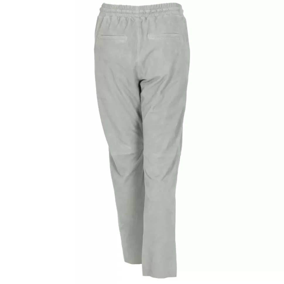 Women OAKWOOD Trousers*Gift Almond - Genuine Suede Leather Jogpants