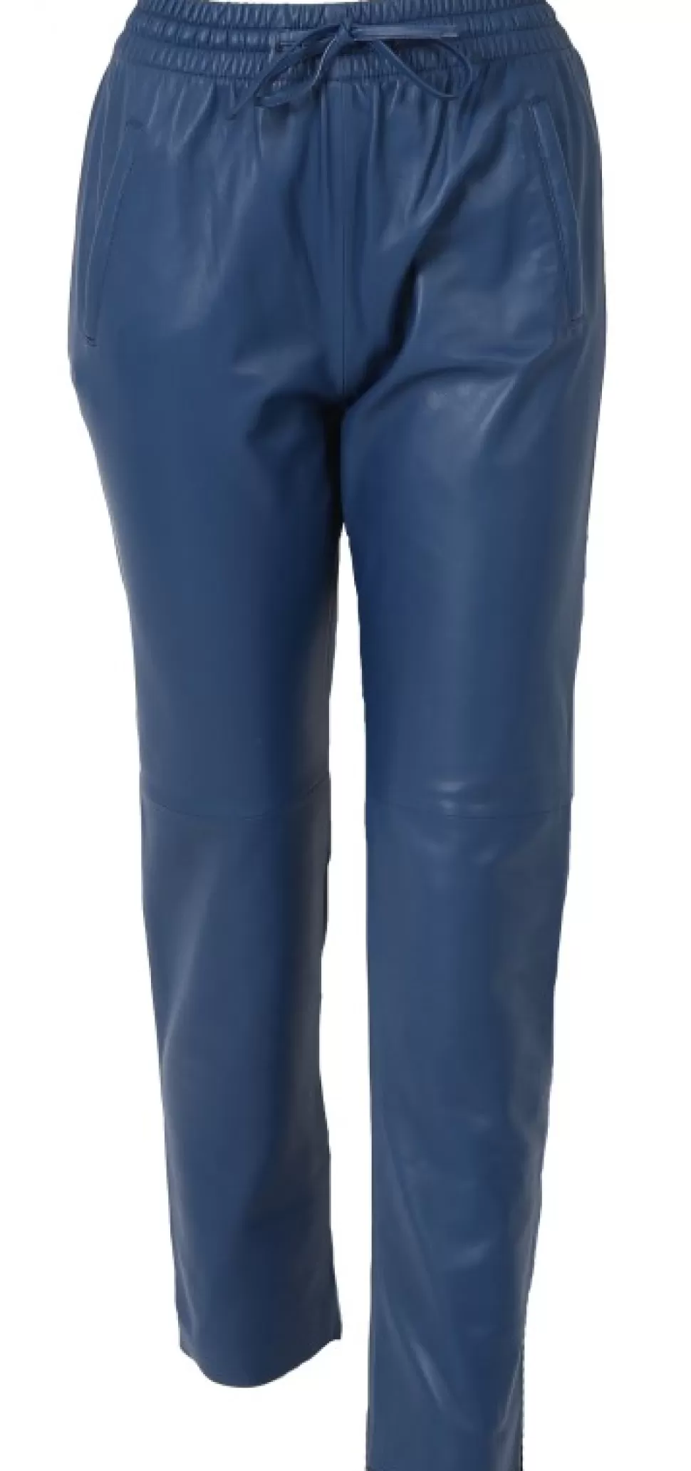 Women OAKWOOD Trousers*Gift Dark Blue - Genuine Leather Jogpants