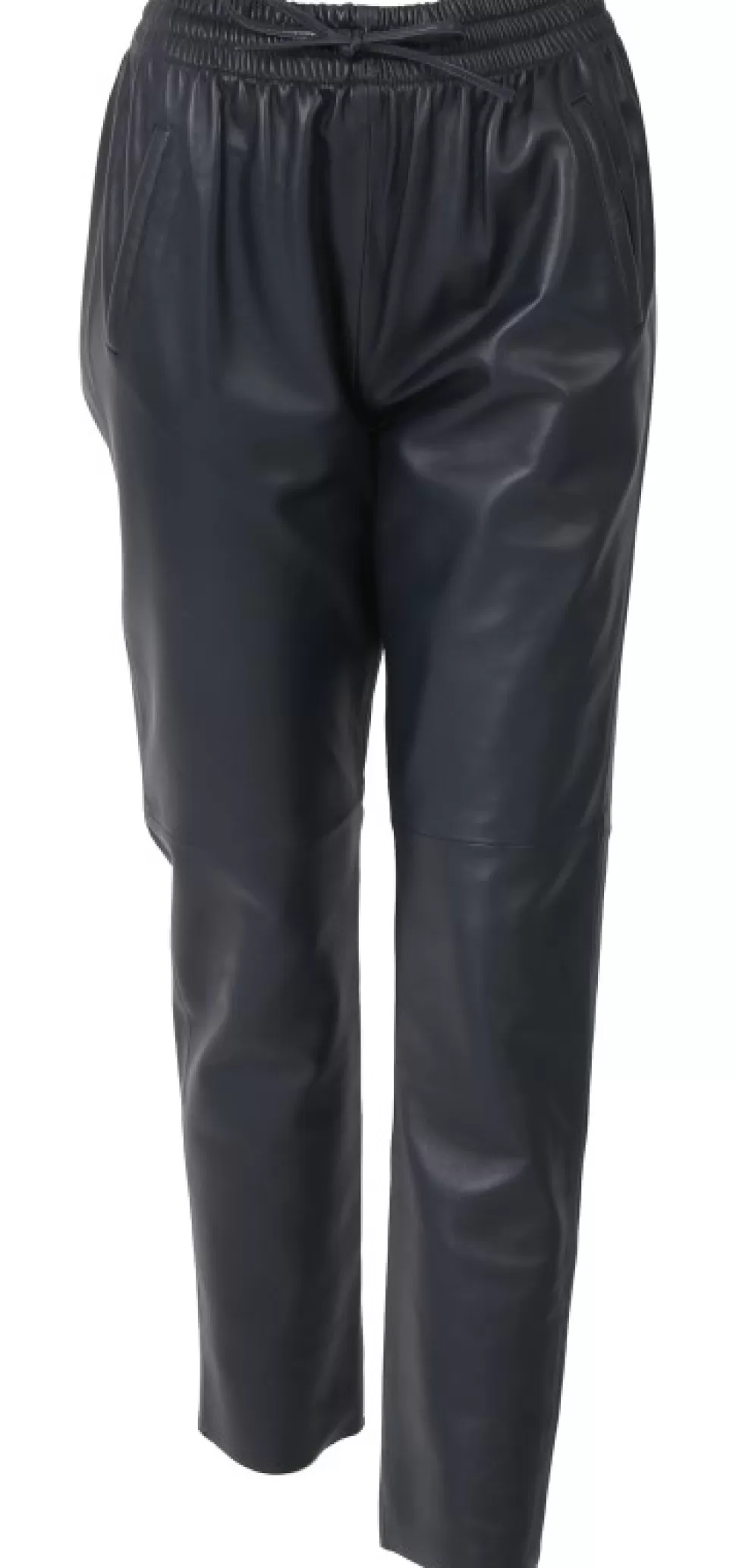 Women OAKWOOD Trousers*Gift Navy Blue - Genuine Leather Jogpants