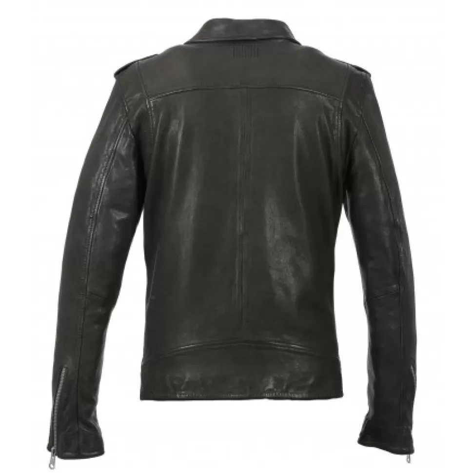 Men OAKWOOD Jackets*Hell Dark Grey - Biker Jacket With Asymmetrical Closure