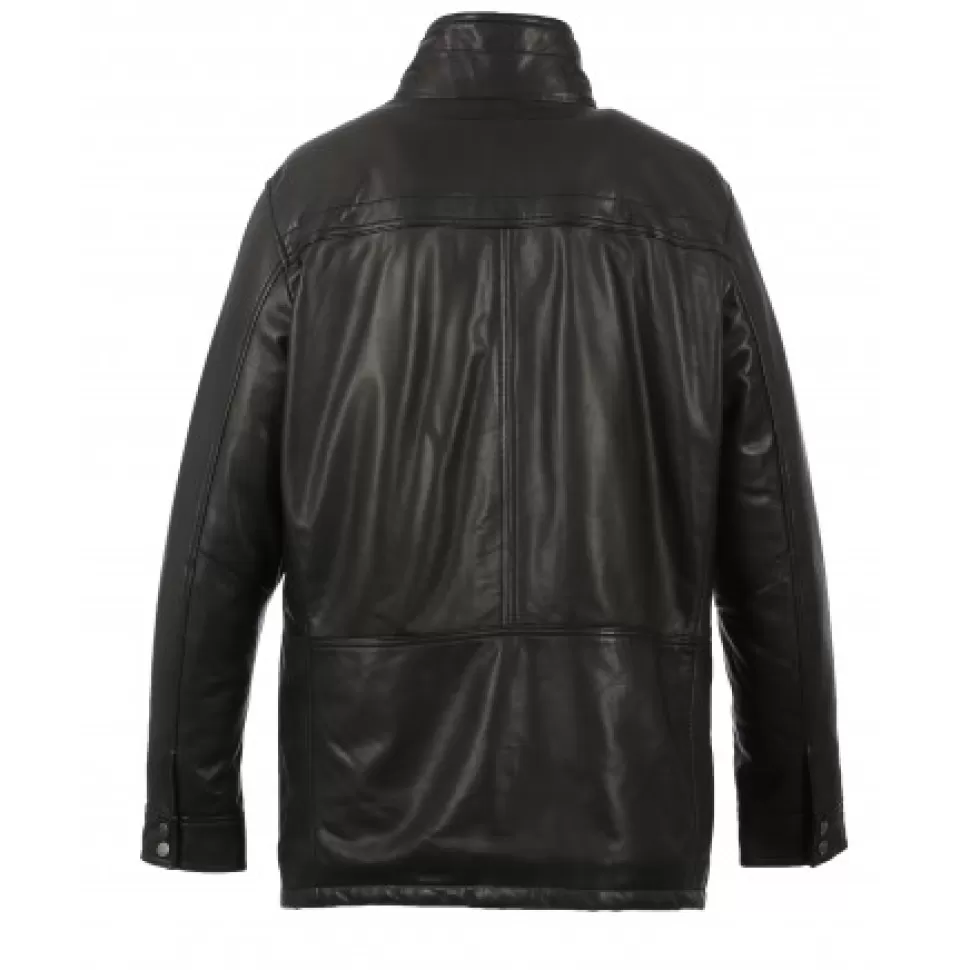 Men OAKWOOD Simple Jackets*Hills Black - Genuine Leather Jacket