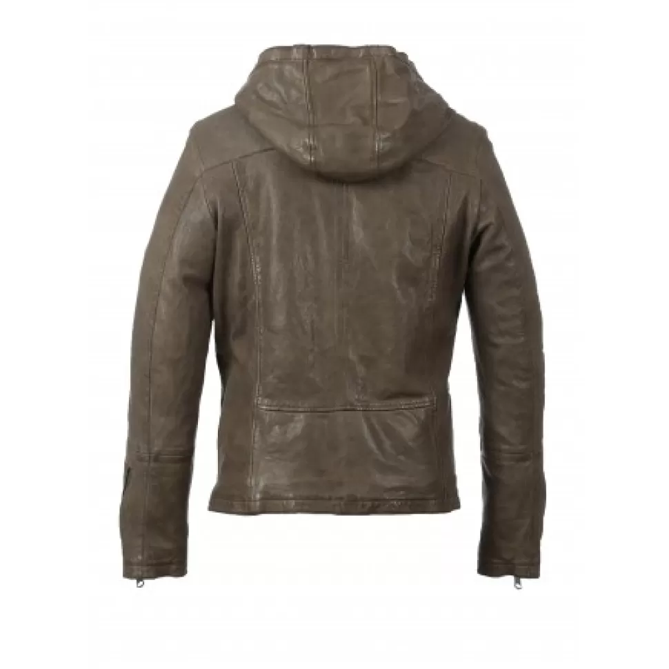 Men OAKWOOD Jackets*Jude Khaki - Asymmetrical Jacket With Hood