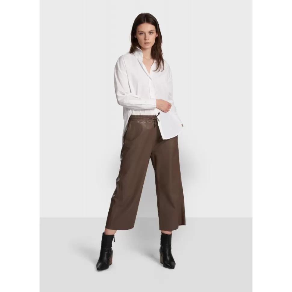 Women OAKWOOD Trousers*Loft Smoke - Genuine Sheep Leather Short Trousers