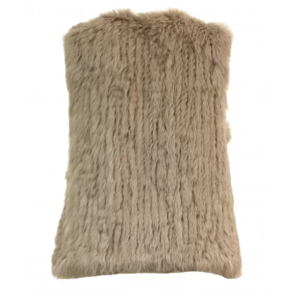 Women OAKWOOD Vests*Magali Dark Beige - Real Fur Vest