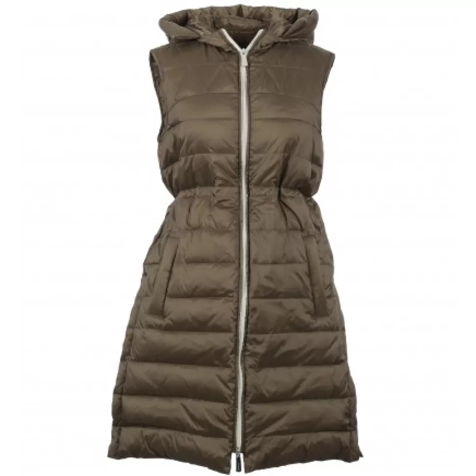 Women OAKWOOD Vests*Maggy Khaki - Long Sleveless Down Jacket