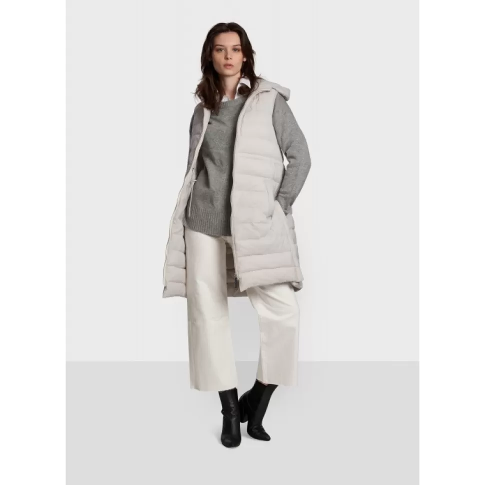 Women OAKWOOD Vests*Maggy Light Grey - Long Sleveless Down Jacket