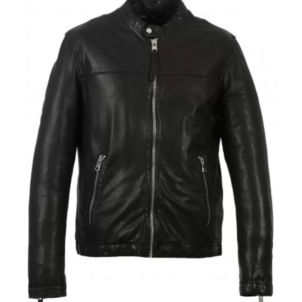 Men OAKWOOD Jackets*Maiden Black - Short Jacket In Genuine Leather