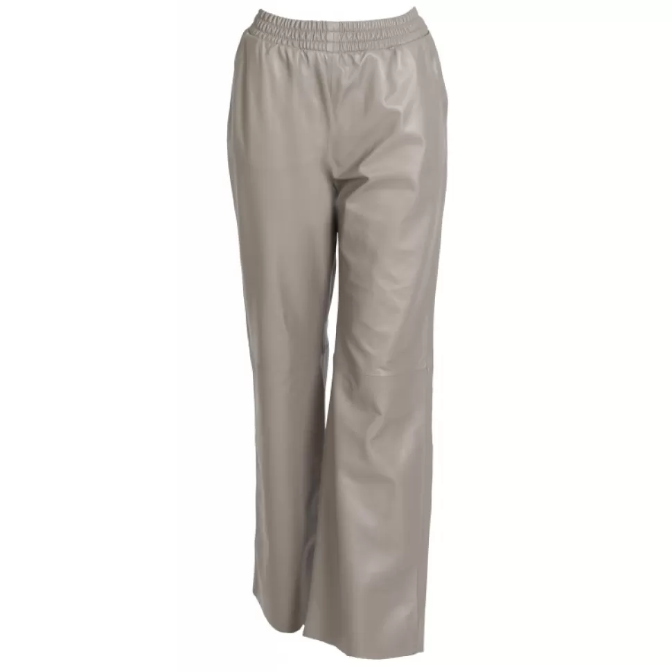 Women OAKWOOD Trousers*Mila Mastic - High Waisted Large Trousers In Genuine Leather