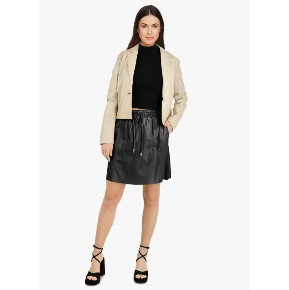 Women OAKWOOD Skirts And Shorts*Nina Black - Genuine Leather Skirt