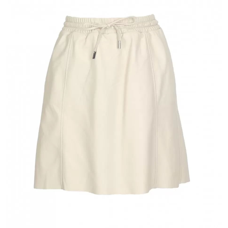 Women OAKWOOD Skirts And Shorts*Nina Eggshell - Genuine Leather Skirt