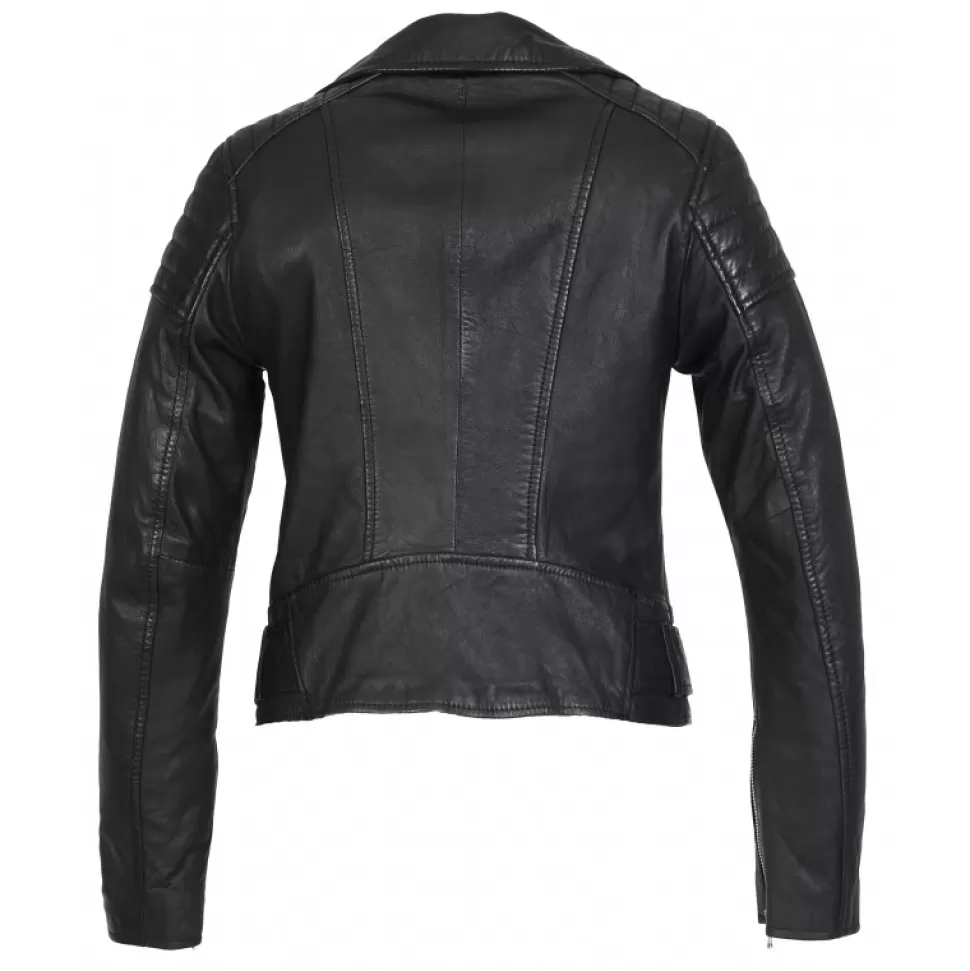 Women OAKWOOD Biker Jackets*Sasha 6 Black - Genuine Leather Biker Inspired Jacket