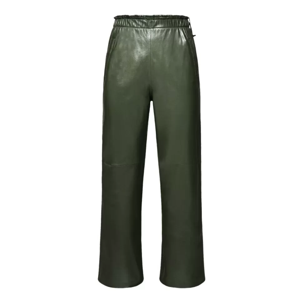 Women OAKWOOD Trousers*Uranus Kaki - Large Trouser Genuine Leather