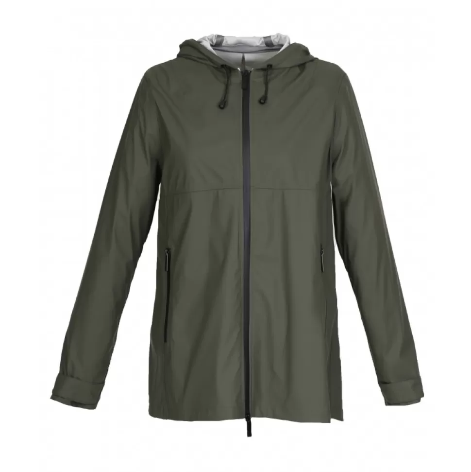 Women OAKWOOD Coats*Zephyr Khaki - Polyester Rain Coat